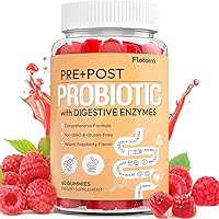 Fletorra Probiotic Gummies for Women & Men: 10B CFU, 15 Prebiotics, 16 Enzymes & Postbiotics - Sugar-Free Gut Health, Bloating Relief, Immunity Boost, 60 Count