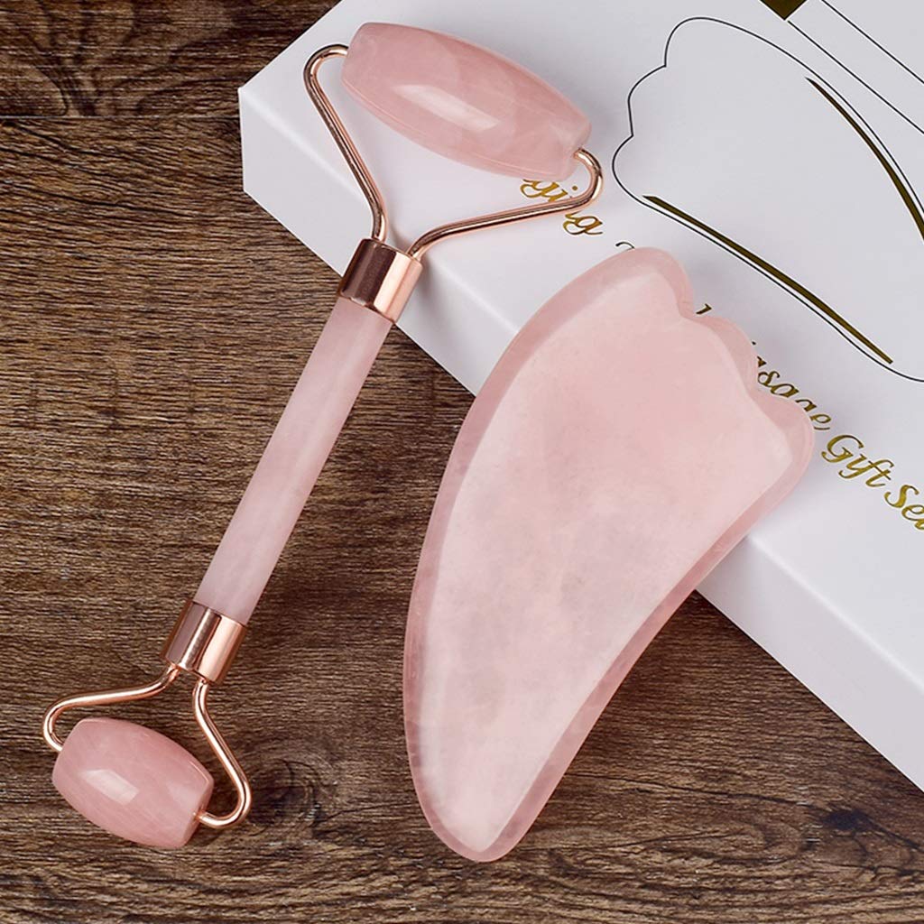 YXCKG Gesichtsmassager Jade Roller Jade Roller Facial Roller Kits Chinesisches Gua Sha Kratzmassagegerät, Smooth Edge Guasha Board für Gesichtspflege Anti-Falten, Abnehmen- Multi Shape (Size : Type1)