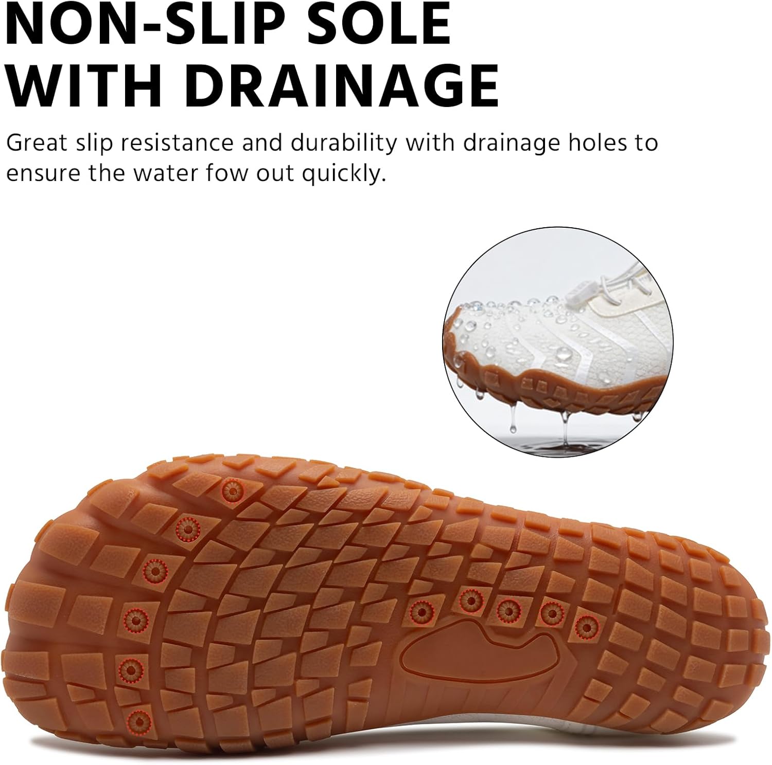 EWUHA Barefoot Shoes Womens Mens Footwear for Walking Hiking with Wide Toe Box,Healthy & Non-Slip,Breathable Barefoot Vitality Water Shoes for Beach Pool Swim Outdoor (Unisex)