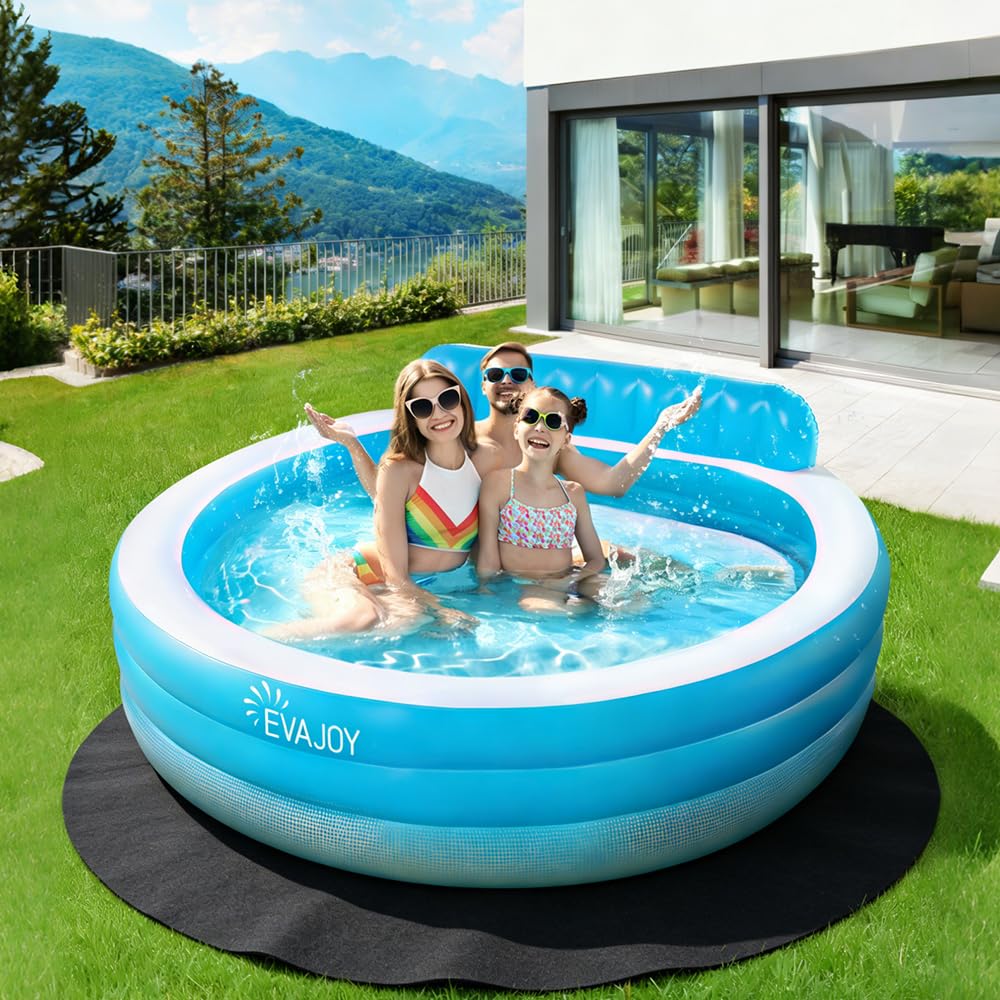 Tapiz Suelo Piscina, 4m Base para Piscina Redonda, Almohadilla para Revestimiento De Piscina, Revestimiento Extragrueso para Piscinas Elevadas