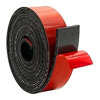 Vista 16 de DOBTIM Tiras de goma de neopreno adhesivas de goma sólida de 1/16 (.062)" de grosor X 2" de ancho X 10' de largo, hoja de goma autoadhesiva