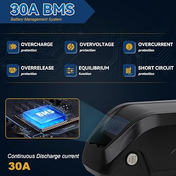 36 V 48 V 52 V 10 Ah 15 Ah 20 Ah B attery Pack,Up to 1500 Cycles,5 PIN Base(48V10AH)