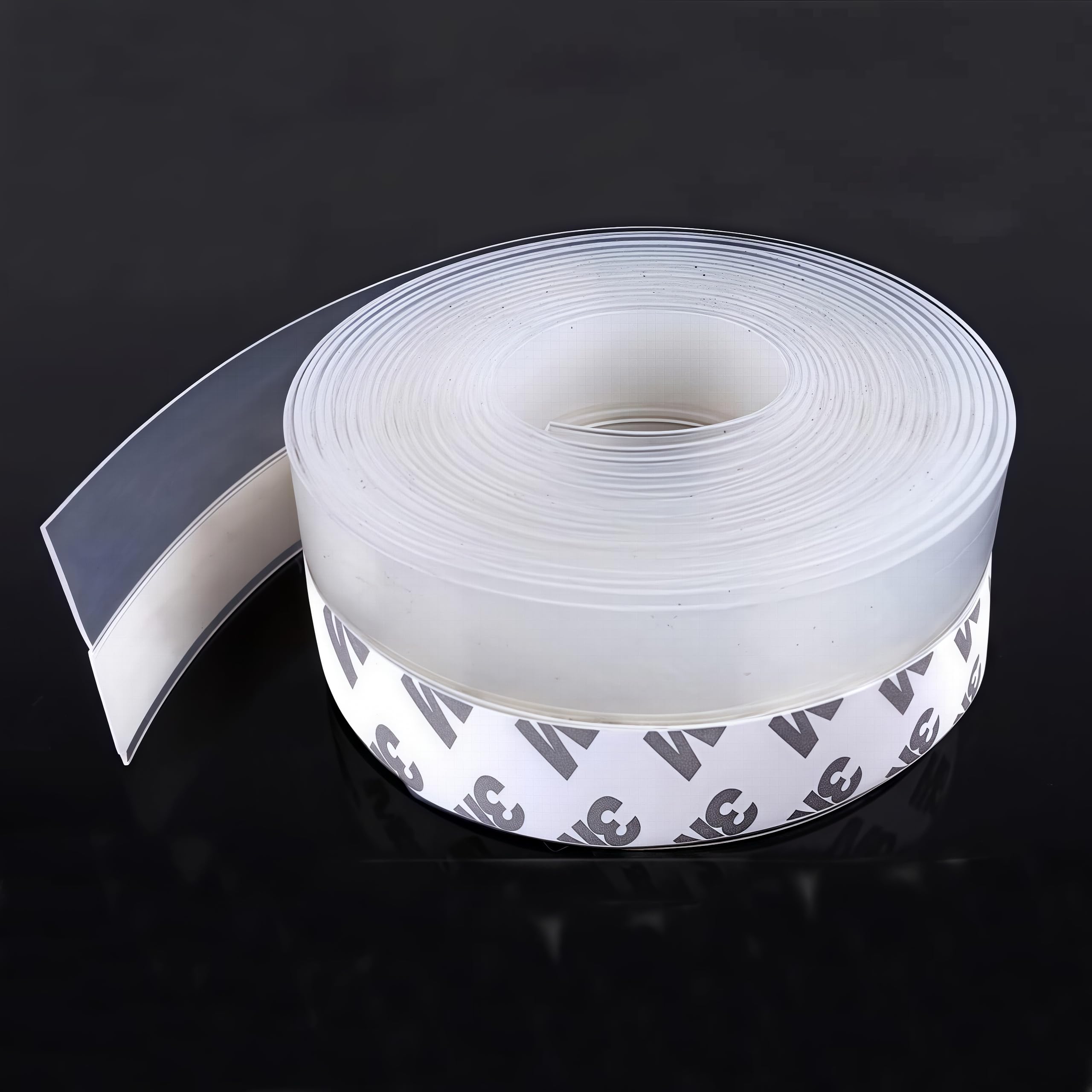 Beicarin Clear Silicone Seal Door Strip Bottom - 8M/26Ft (W: 35Mm) Silicone Sealing Sticker Self Adhesive Weather Stripping For Gaps Of House, Glass Shower, Window And Door, Weatherproof Soundproof Insect Proof