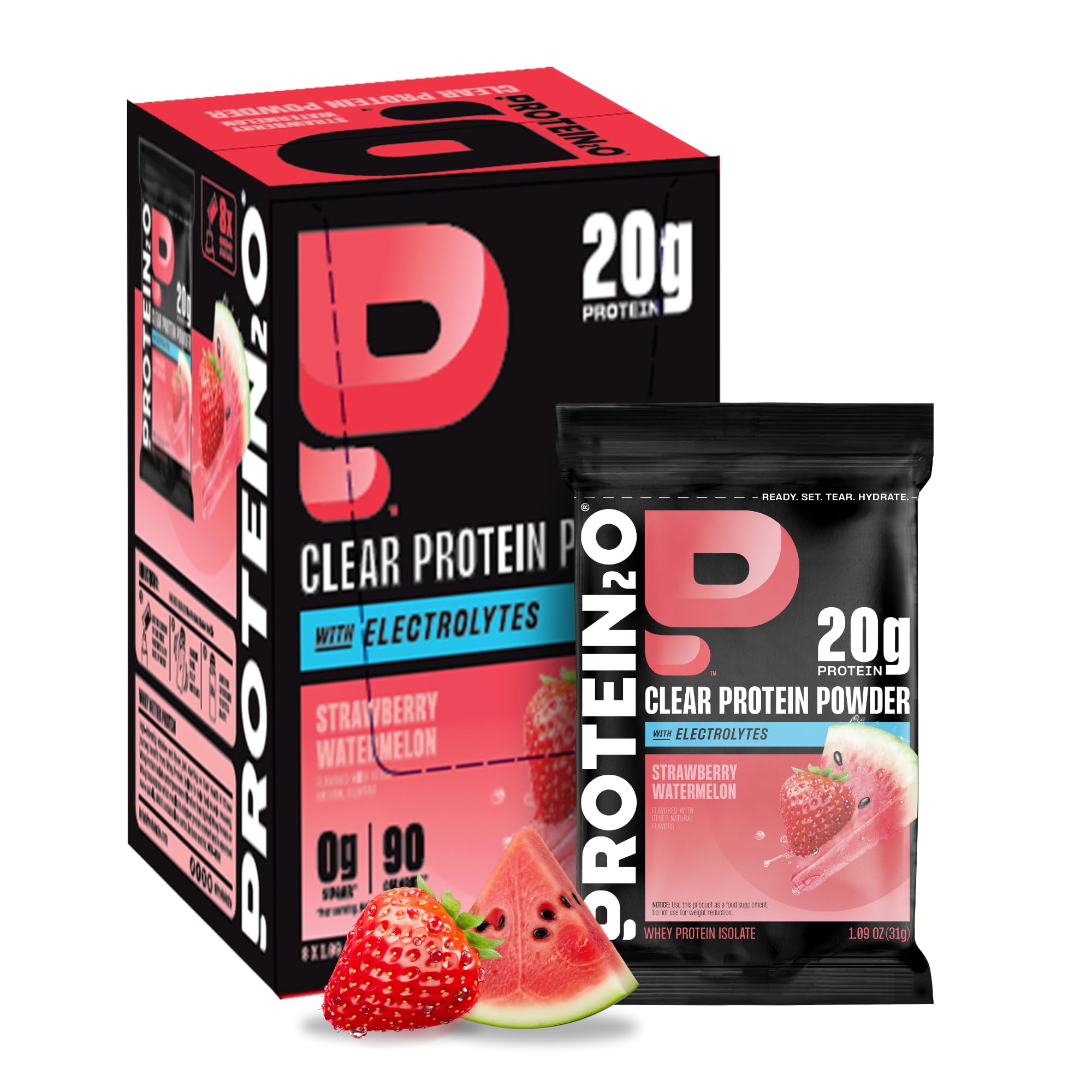 Protein2o Whey Protein Isolate 20 g, 8 sachês