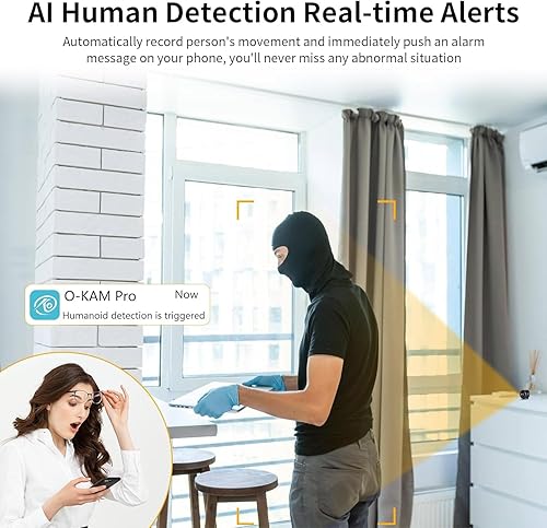 Miniatura 4 de VSTARCAM Cámara WiFi pequeña para seguridad del hogar, 1 unidad, 3MP portátil HD visión nocturna detección de movimiento, vigilancia remota de 120,