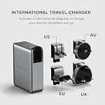 Satechi 145W GaN Chargeur de voyage, 4-Port GaN USB C Chargeur, 2 USB-C PD 3.1, Station de recharge rapide pour ordinateur portable, pour MacBook Air/Pro/Neo, iPad Air/Pro, iPhone 17 à 12 Series, Android, Windows
