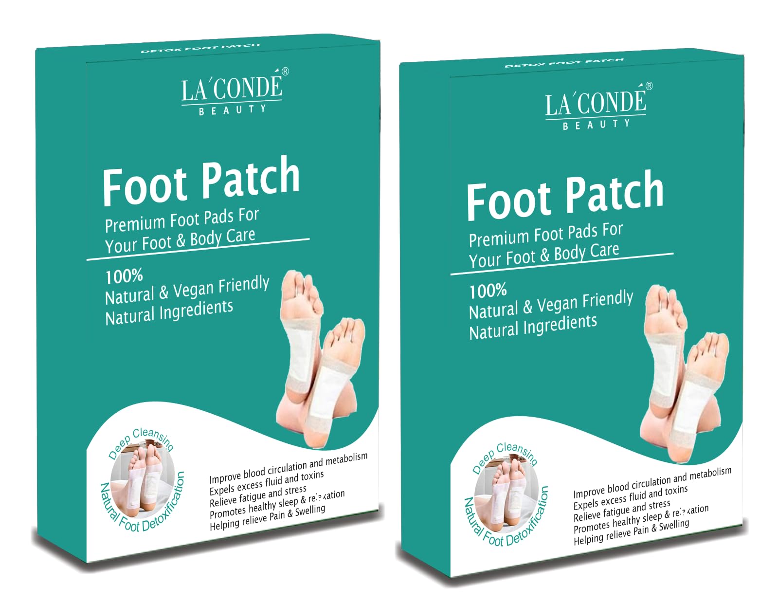 La'Conde Detox Foot Patch for Toxin Removal (Pack of 2,10 Patches) | detox patches for feet body detox foot patches | Stress Free & Pain Free Foot Pads for Relax Body-image-37