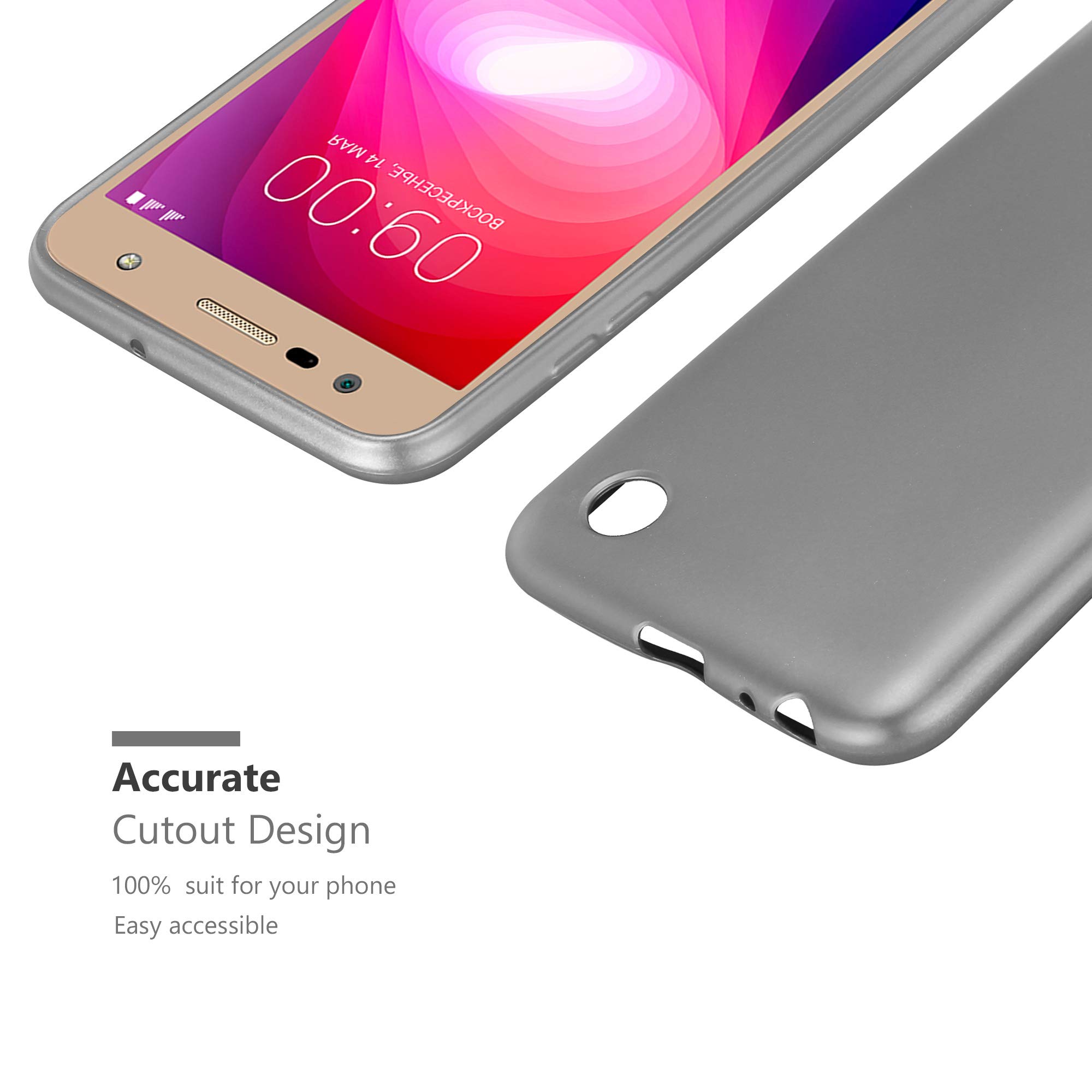 Cadorabo Custodia per LG X SCREEN in ARGENTO METALLICO