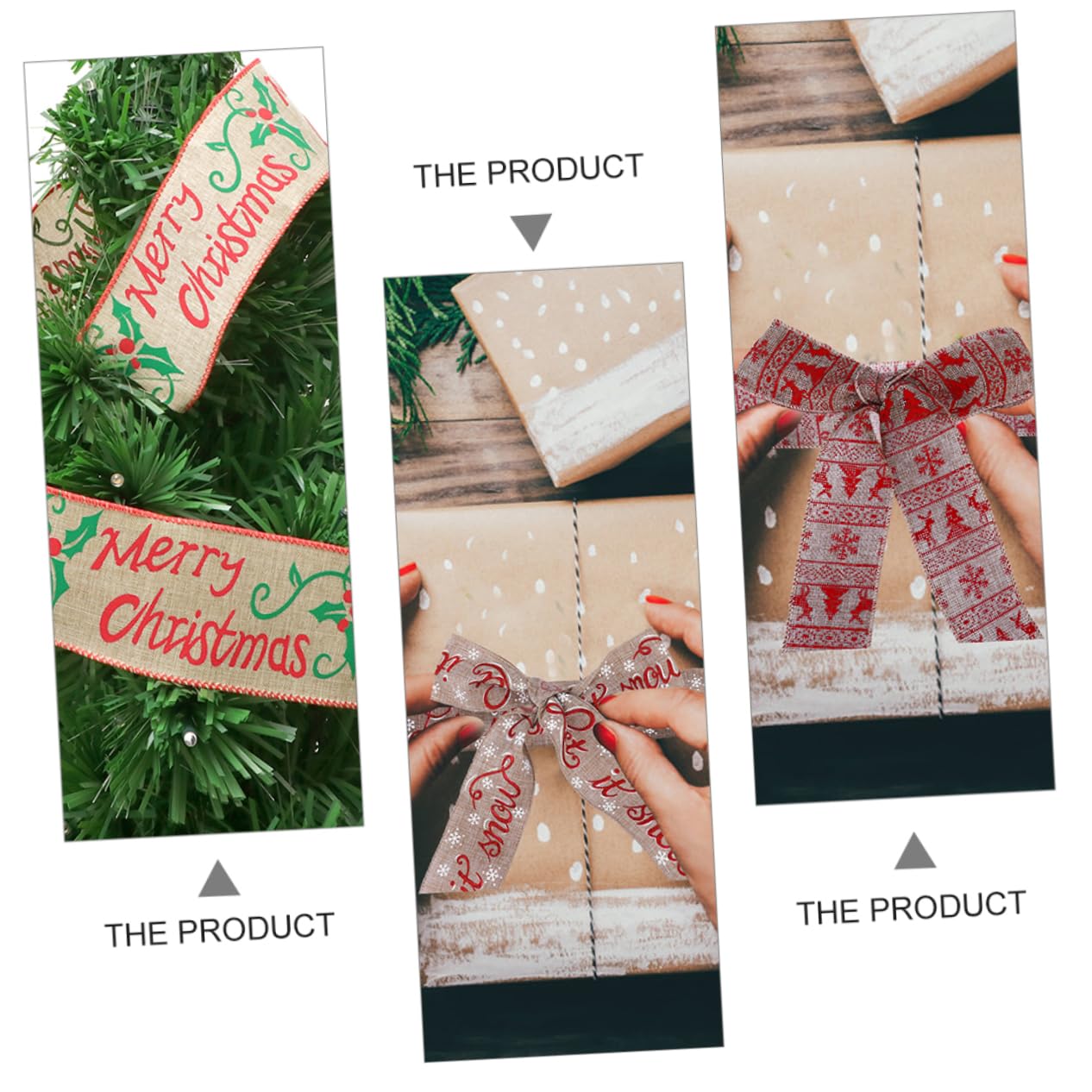 SHINEOFI 9stücke Weihnachtsgeschenkband Einzigartige Dekobänder Mit Weihnachtsmotiven Hochwertige Langlebige Und Hautfreundliche Verpackungsbänder Für Und Bastelprojekte