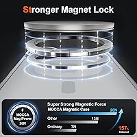 Vista 455 de MOCCA - Funda magnética resistente para iPhone XR de 6.1 pulgadas, compatible con MagSafe, funda con protección contra caídas de grado militar