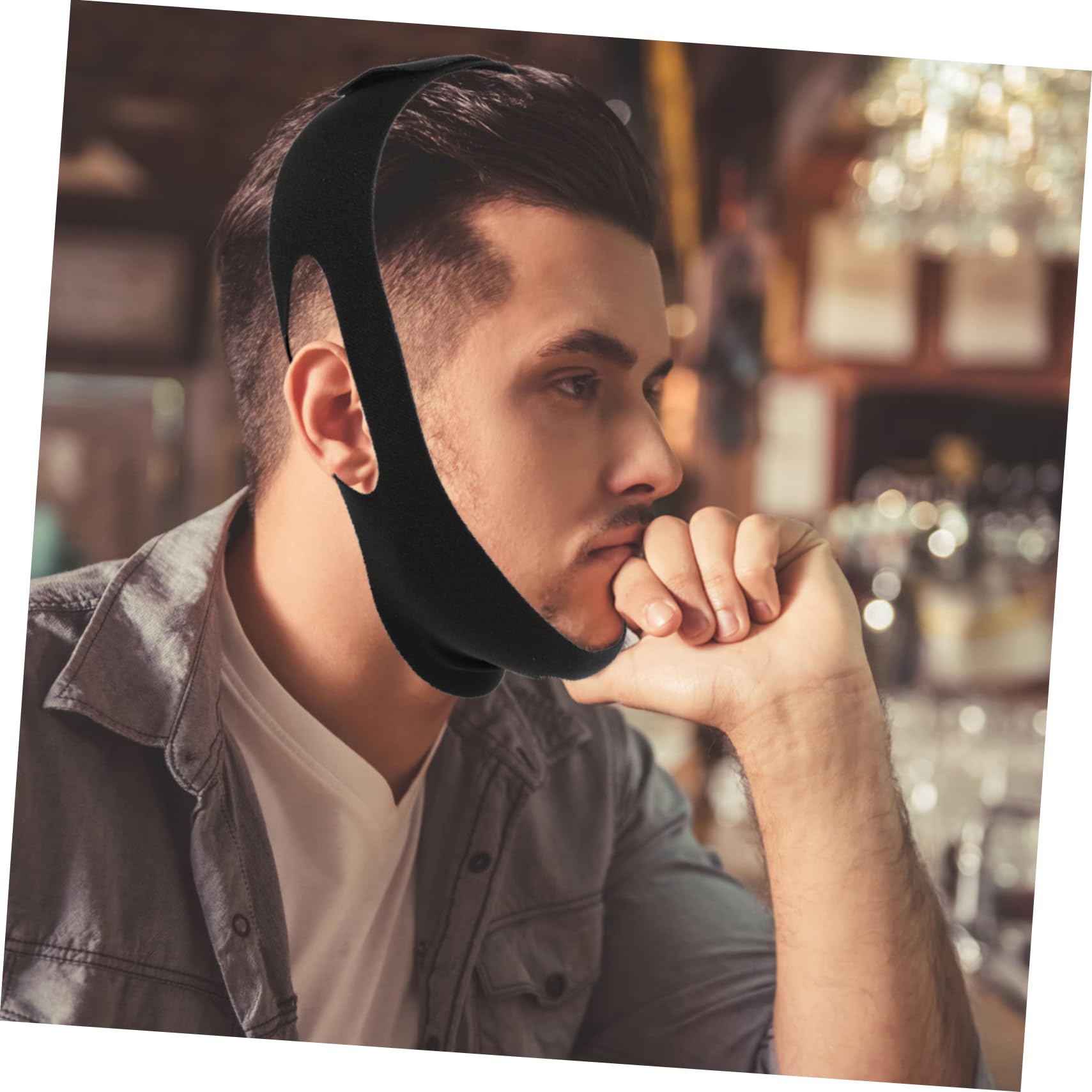 Healeved 10piezas Correa Antironquidos Para Mentón De Diseño Elástico Solución Práctica Para Dejar De Roncar Confortable y Transpirable Para Hombres y Mujeres
