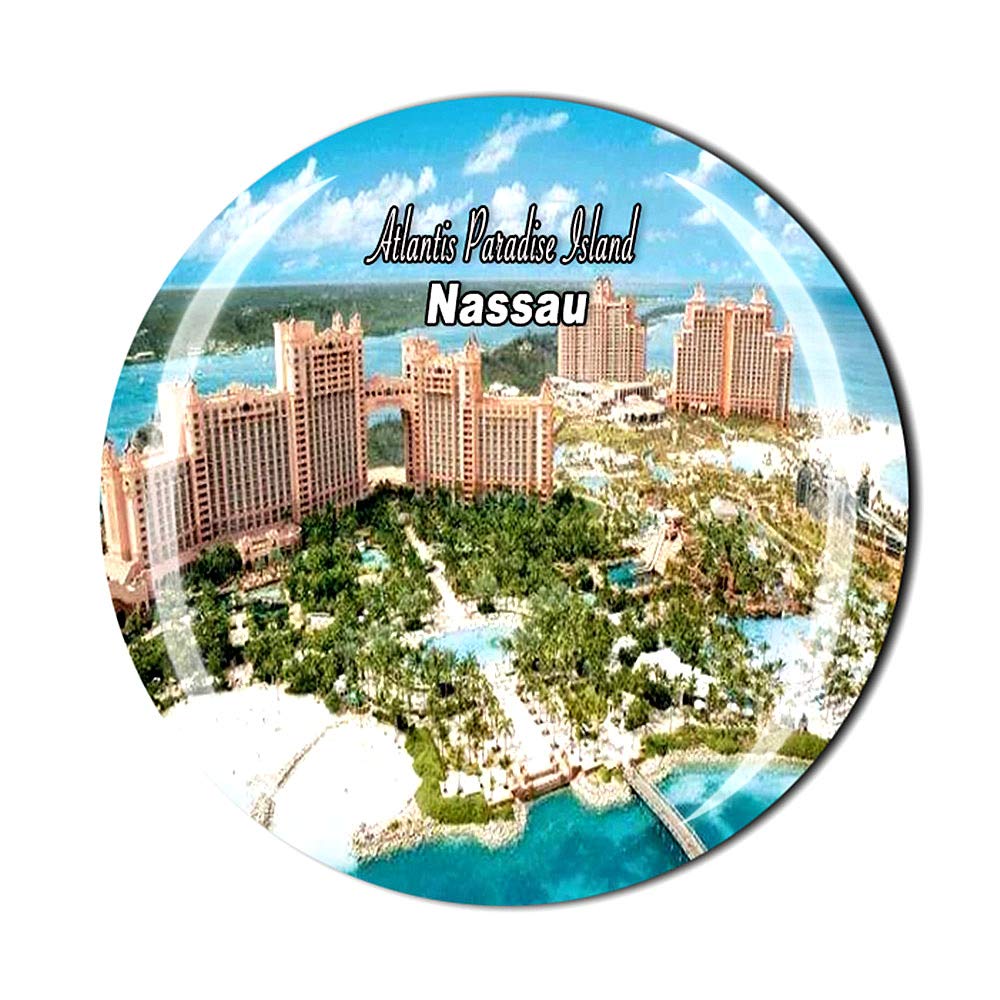 Atlantis Paradise Island Nassau Bahamas 3D Refrigerator Magnet Souvenir Gift Collection Home and Kitchen Decoration Magnetic Sticker Fridge Magnet