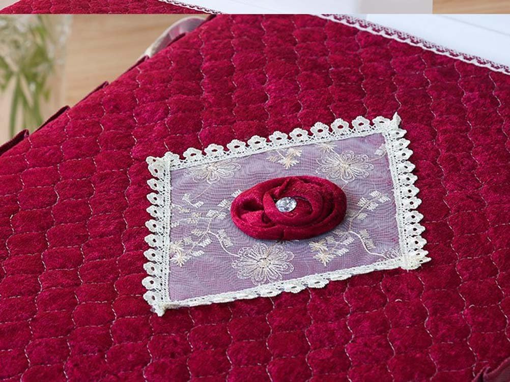 WSHINE Home Decor Pleuche Lace Toilet Accessories Tank Cover + Lid Cover + Toilet Seat Cover, Set of 3 (Blue) : Home & Kitchen