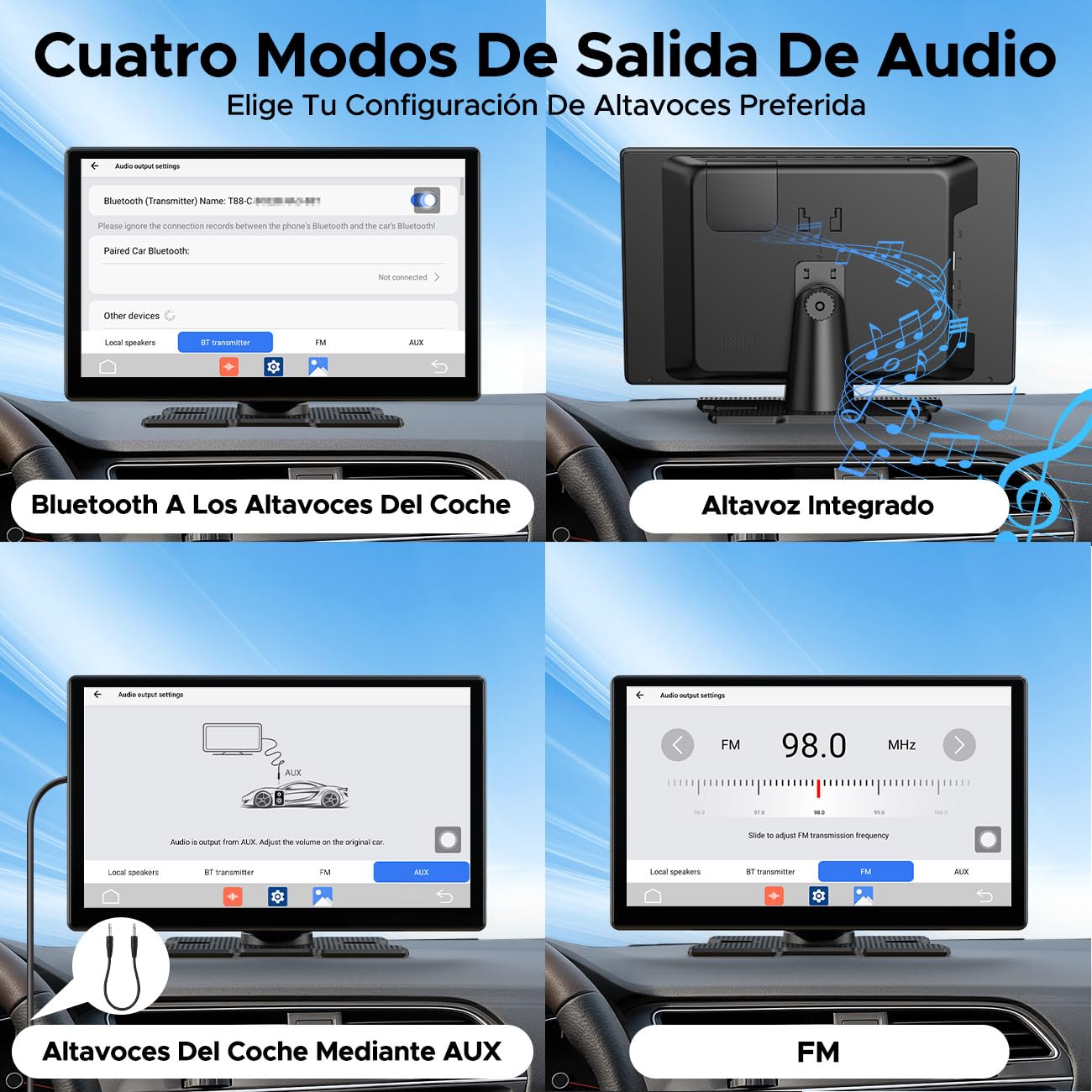 LAMTTO 3 en 1 Net-flix Carplay Android Auto Pantalla Coche con Youtube, Tiktok, Pantalla Táctil 9 pulgadas, Cámara de Respaldo Navegación Asistente de Voz Spotify Bluetooth AUX FM OTA