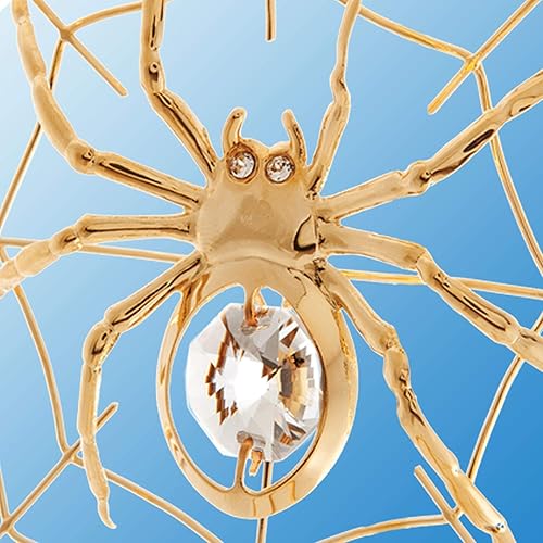Miniatura 5 de Adorno colgante de araña con tachuelas de cristal chapado en oro de 24 quilates para árbol de Navidad tradiciones milagrosas de araña de Navidad