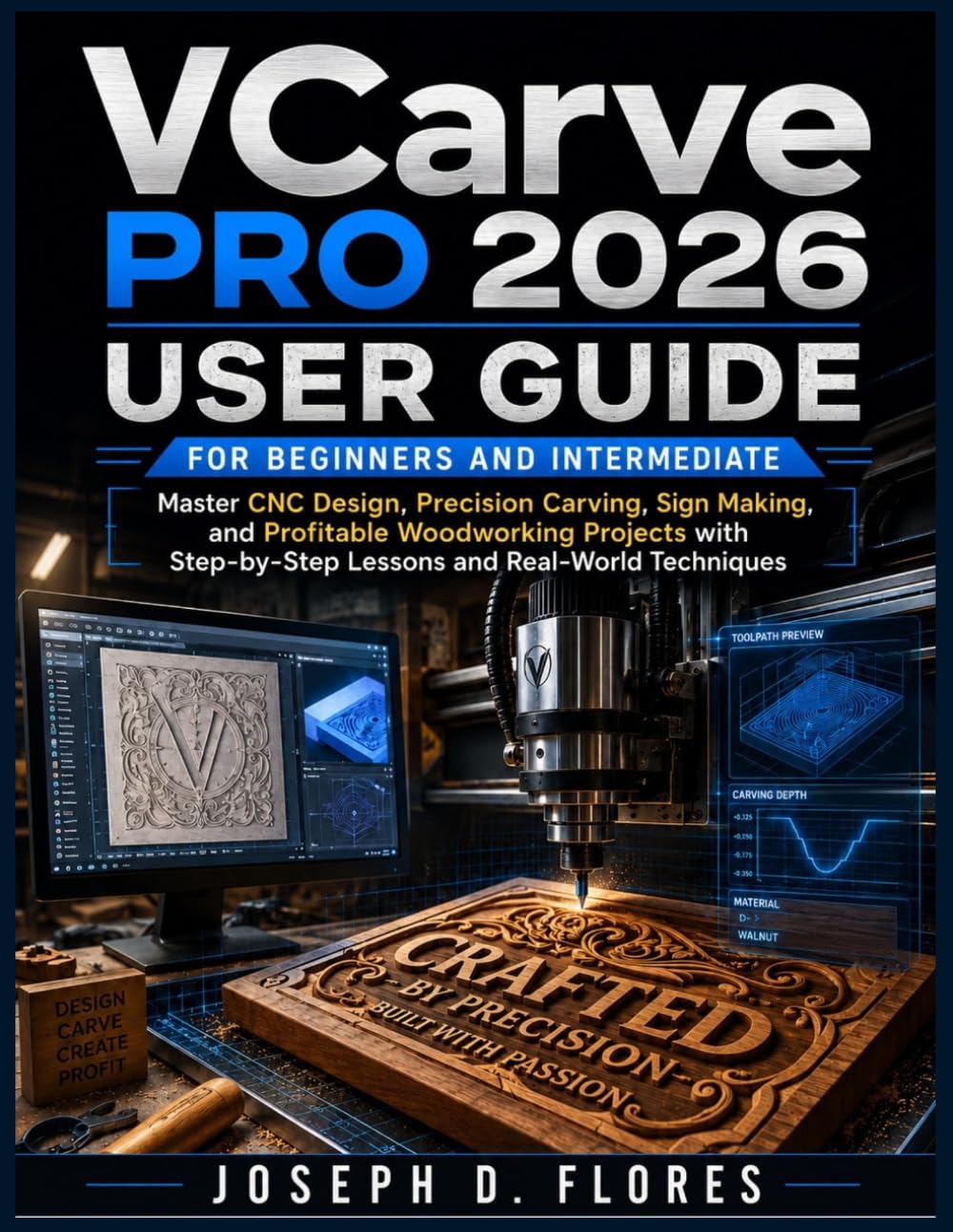 VCarve Pro 2026 User Guide for Beginners and Intermediate: Master CNC Design, Precision Carving, Sign Making, and Profitable Woodworking Projects with Step-by-Step Lessons and Real-World Techniques