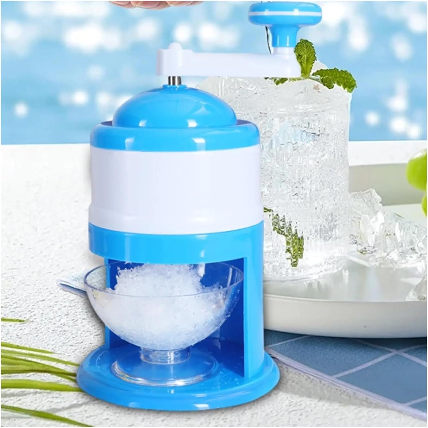 ice Crusher, Manual Ice er Hand Shaved Ice Machine for Outdoor Restaurants Bars,for Home, Restaurants & Cafes