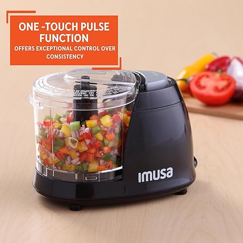 Vista 5 de IMUSA USA GAU-80319B - Mini picador de 1.5 tazas, color negro