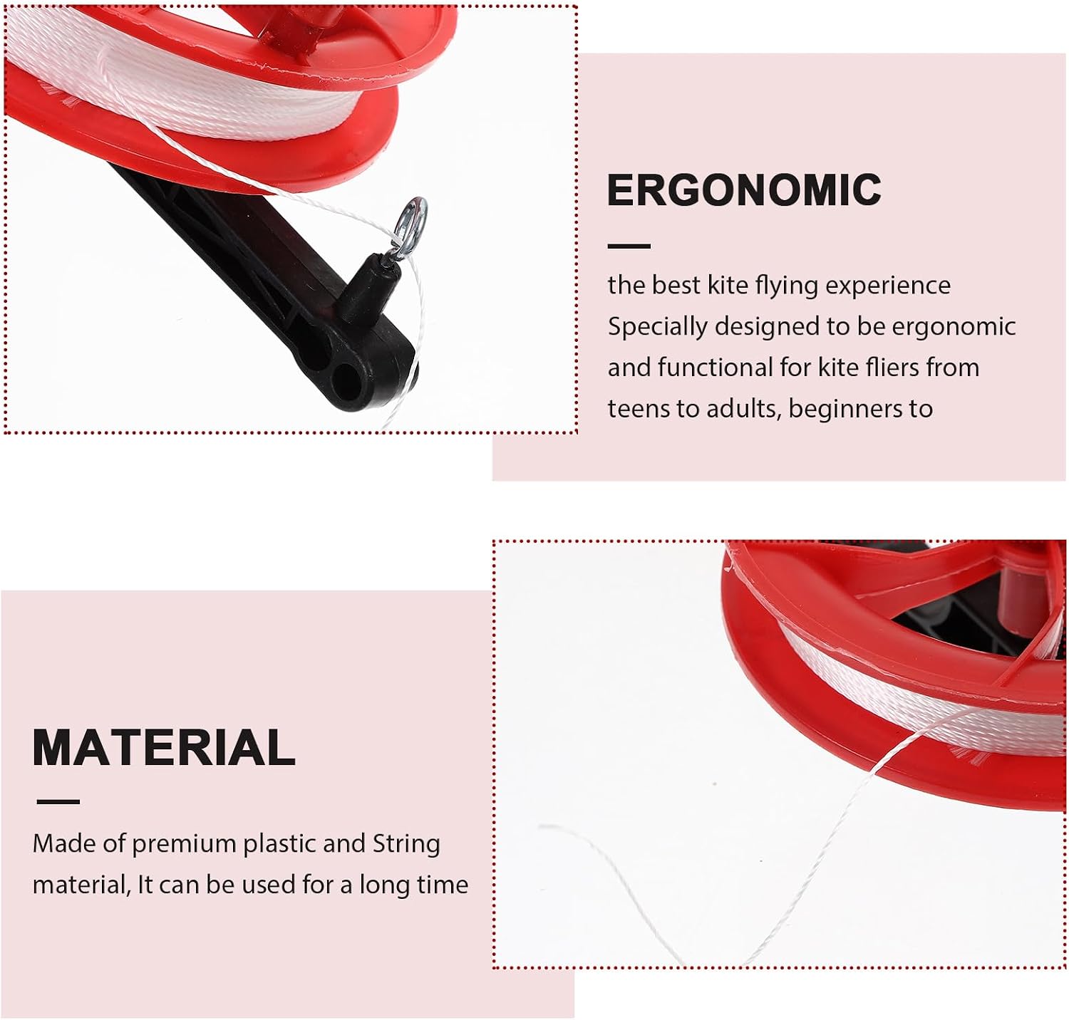 Zerodeko Kite Reel Winder 2-Pack Reel Winder for Accessories Lightweight Spool for Kids Adults Beginners Outdoor Flying on Sunny Weekends