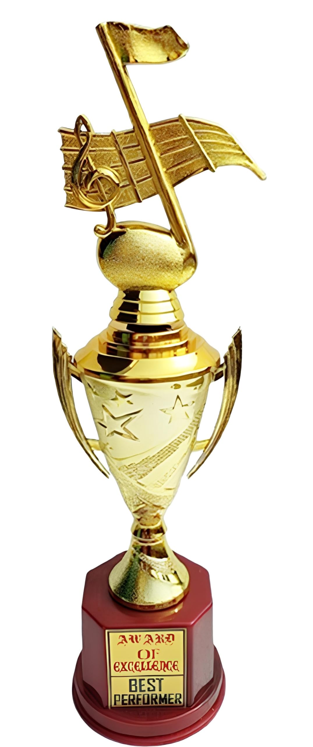 Victory Trophy for Best Performer in Sangeet || Award of Excellence || Best Singer Award (Golden, 12") (B0D58J869T) Amazon Price History, Amazon Price Tracker