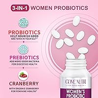 Vista 3 de Probióticos para mujeres, 120 comprimidos, 120 mil millones de UFC, 20 cepas, contiene arándano prebiótico orgánico, suplemento probiótico