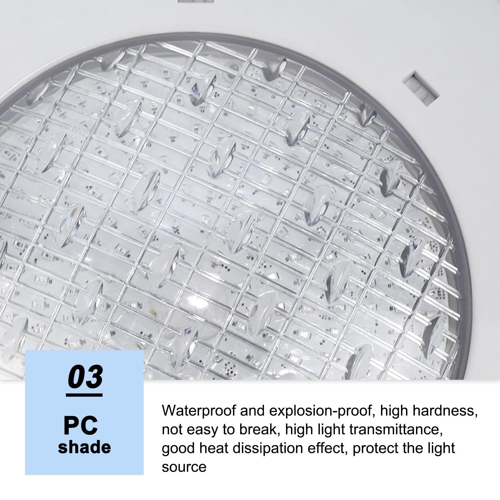 flexman Luce della Piscina, AC12V IP68 Luce Bianca Impermeabile di Illuminazione a LED, Luce Subacquea Montata a Parete per Acquari, Serbatoi di Pesce, Fontane, Stagno (35W)
