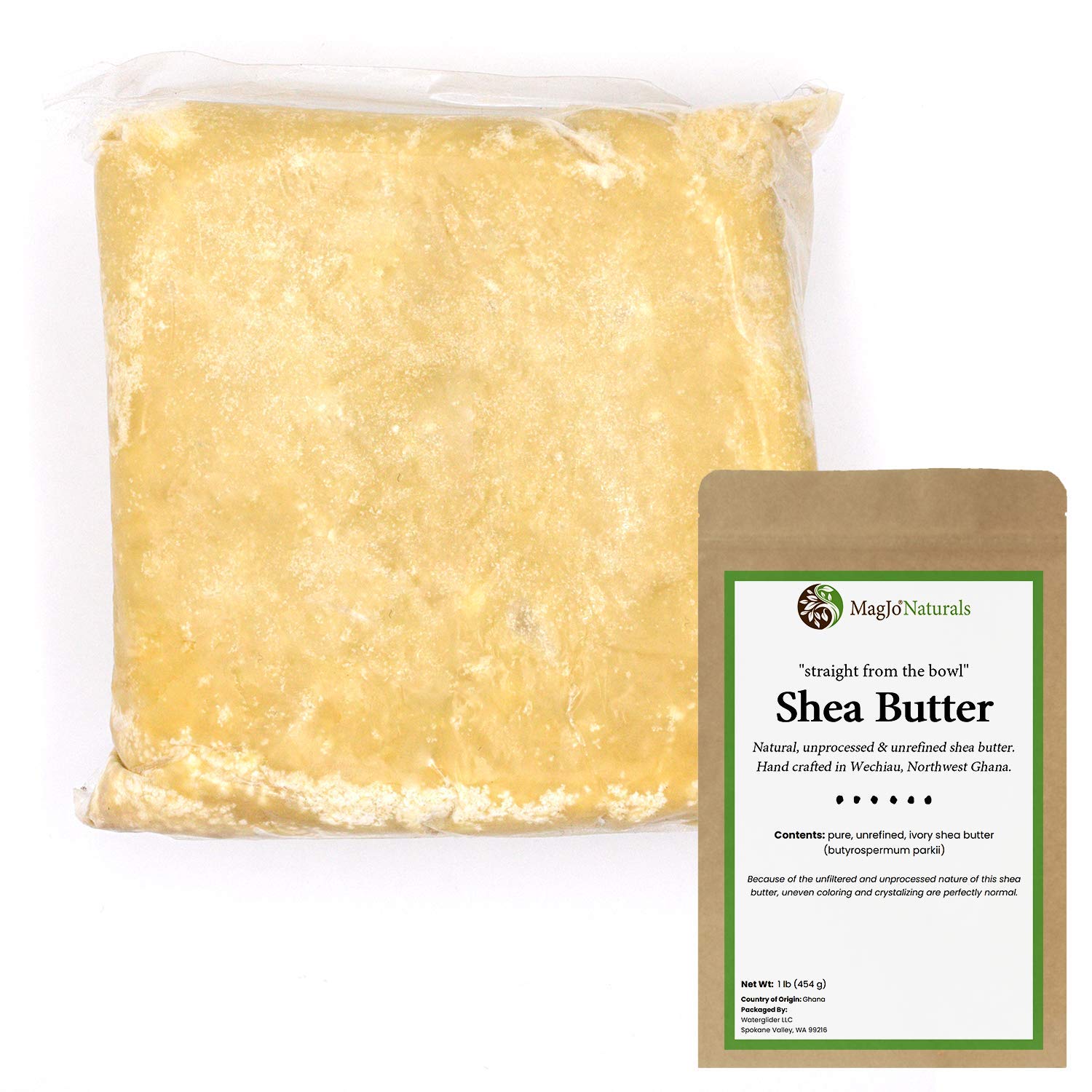 MagJo Naturals Unrefined African Shea Butter, Pure & Raw Moisturizing and Rich Body Butter Suitable for All Skin Types Great for Whipped Body Butters or stand alone (Ivory, 1 pound) : Beauty & Personal Care