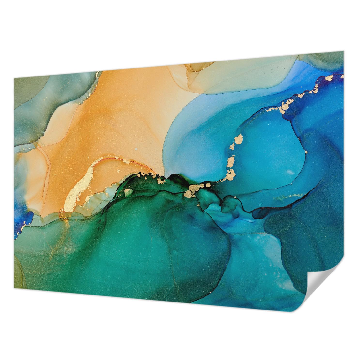 Papier peint autocollant haute qualité vagues colorées 152x104 cm Tulup