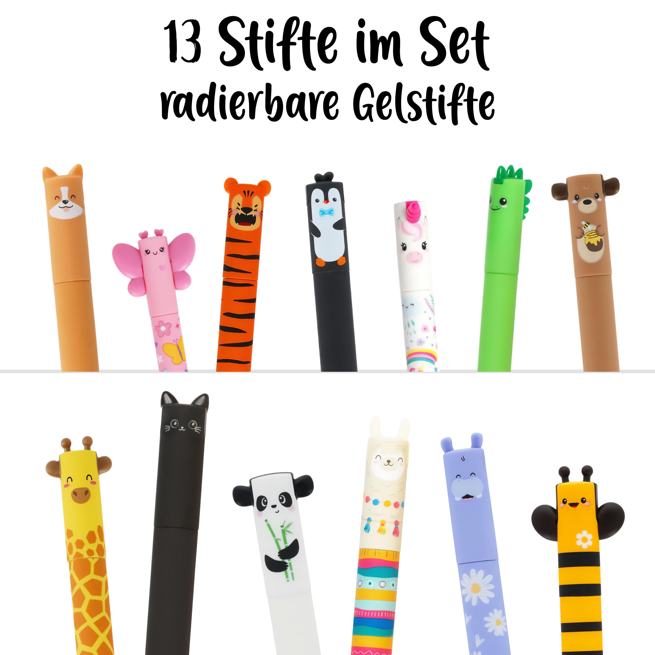 12 penne kawaii a tema gatto, penna nera, cancelleria, pensierini per bambini dopo festa, gadget compleanno, regalini fine festa