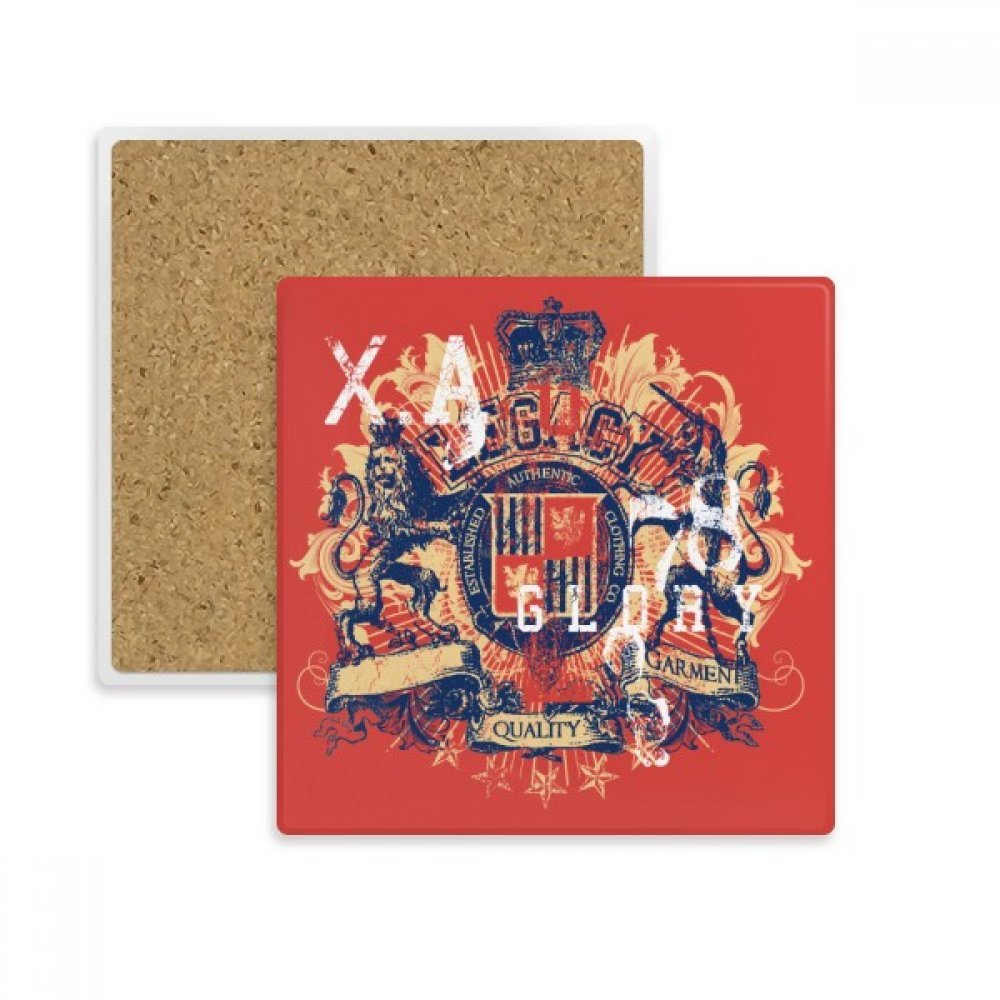 Coaster tasse en pierre absorbante haut de gamme au motif artistique de couronne