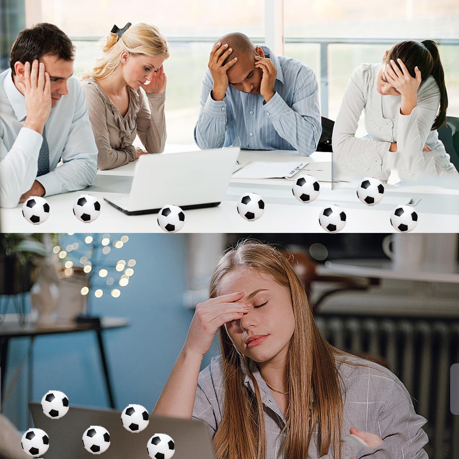 6 Stück Mini Fußball,6.35cm Mini Schaumstoffbälle Kinder Erwachsene