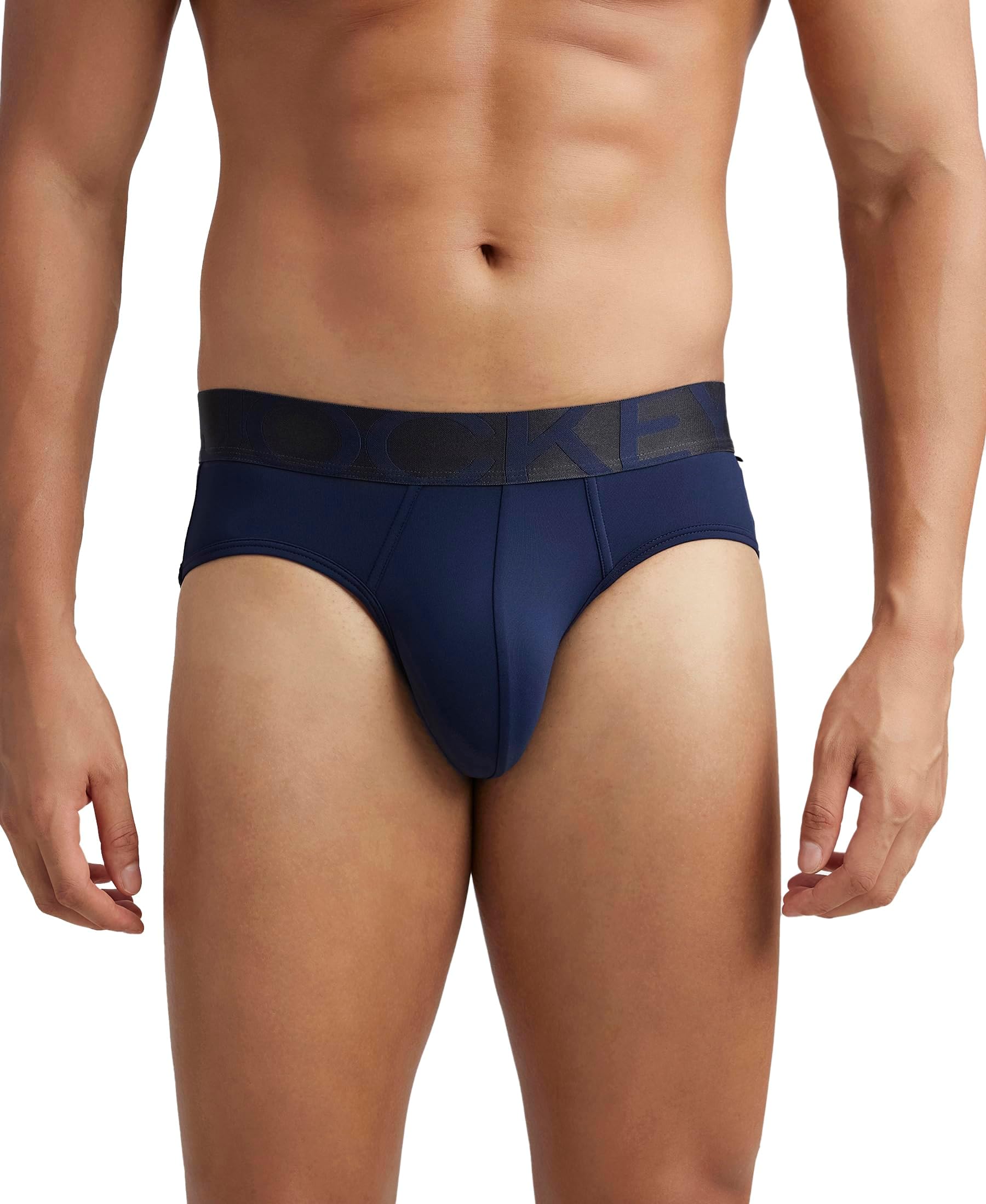 IC27 Men's Tactel Microfiber Elastane Stretch Solid Brief with Moisture Move Treatment