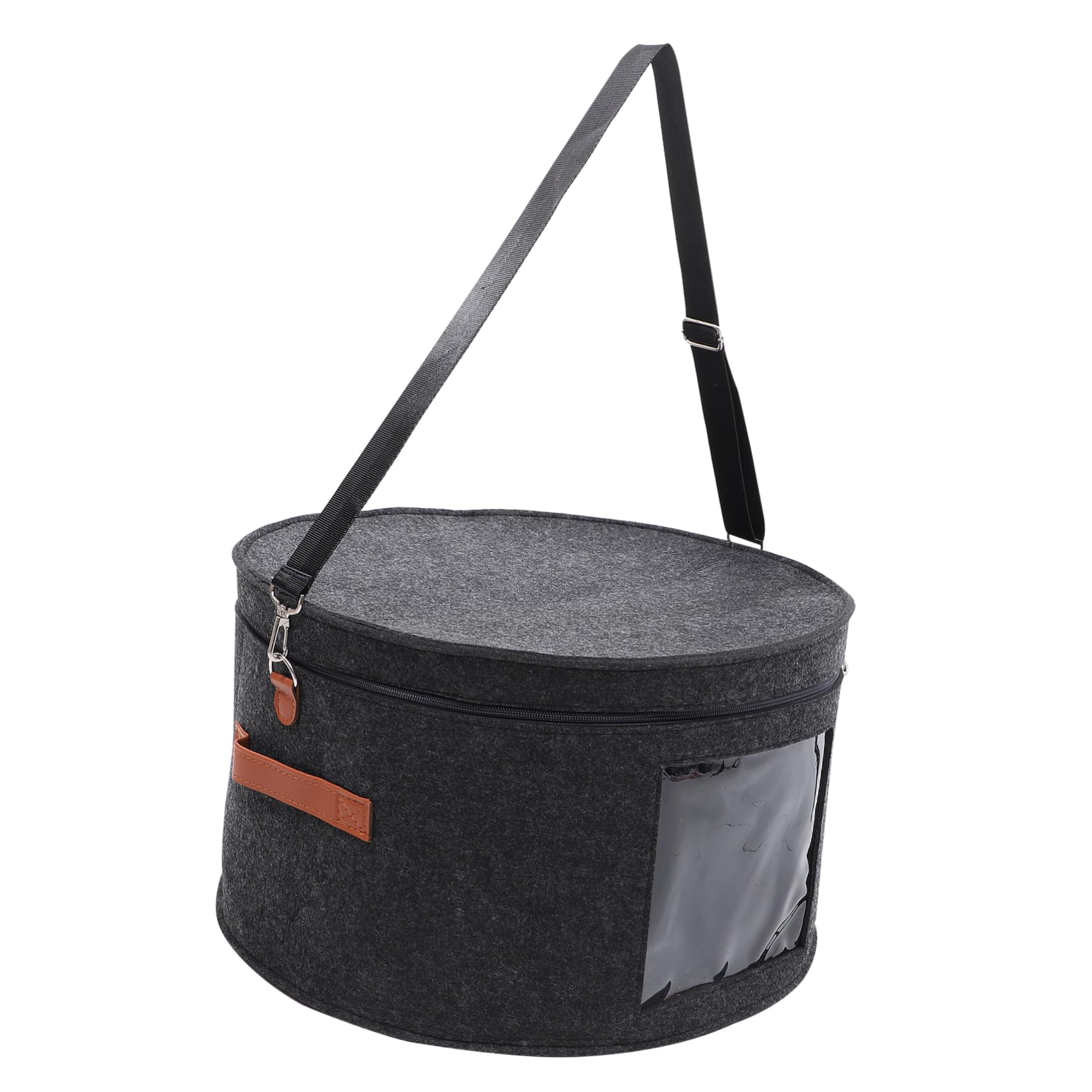 Unomor Ganizer for Hats Hat Storage Boxes Round Lid Travel Hat Carrier for Women Men Truck Hat Holder No Odor 43x26cm