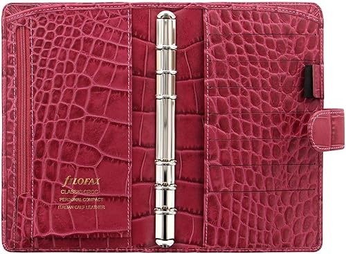 Miniatura 2 de Filofax Personal Compact Classic - Organizador de cocodrilo, color fucsia