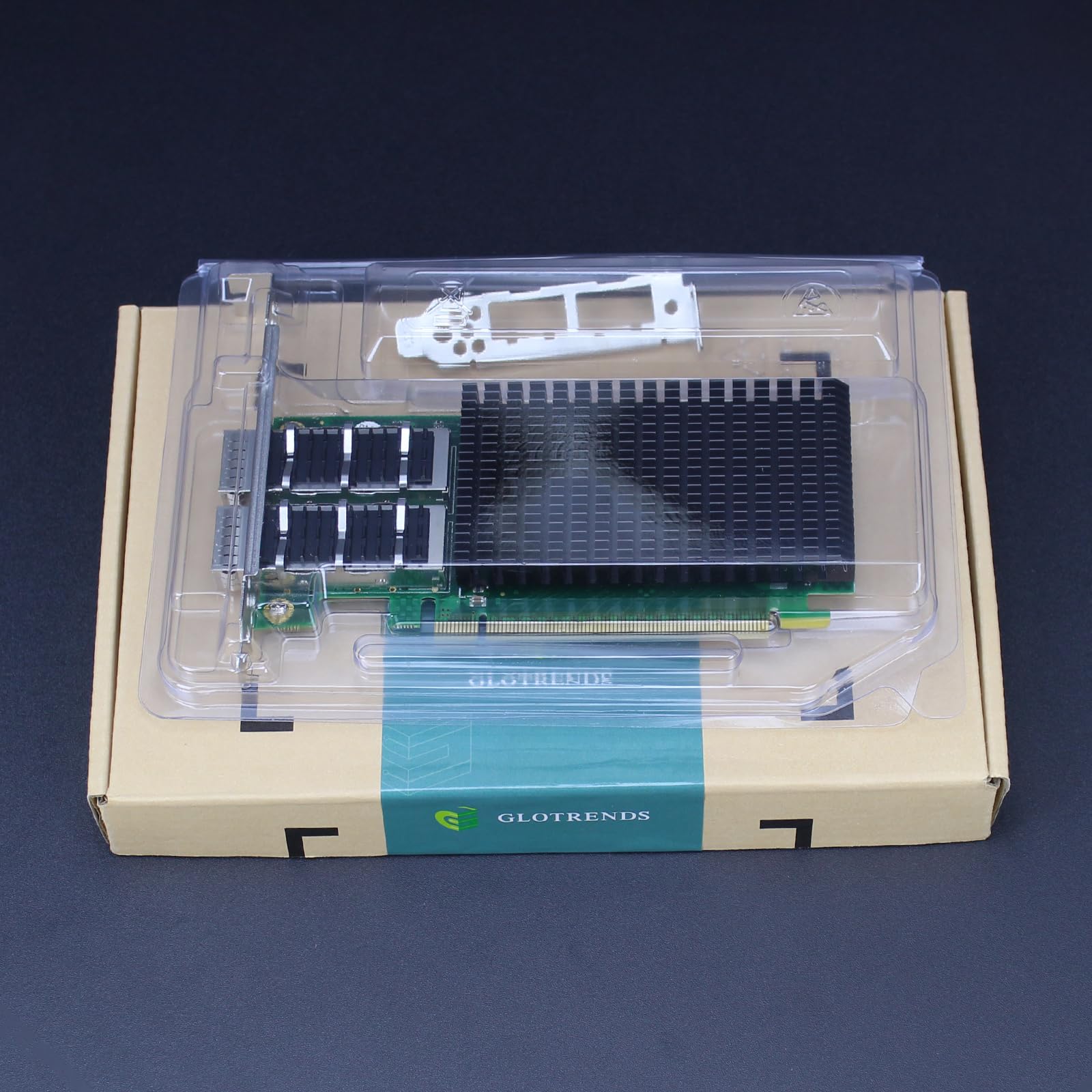 GLOTRENDS ST7338 2 porte da 100Gb QSFP28 Scheda di rete Ethernet con controller Mellanox ConnectX-5, interfaccia PCIe 3.0 X16, RDMA (RoCE), non Infiniband