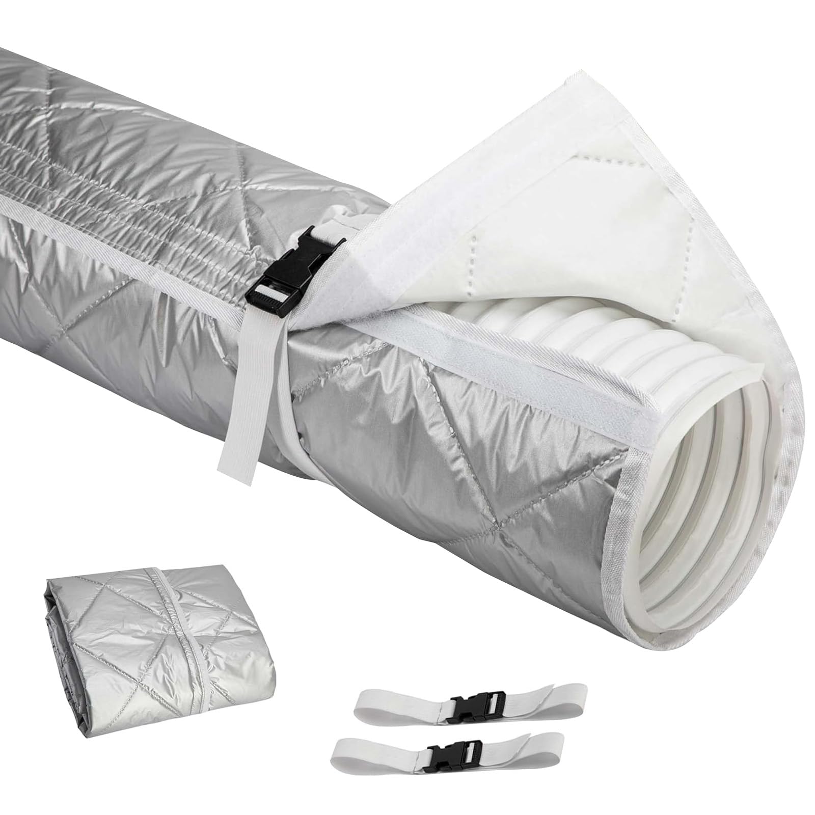 Isolierung Schlauchabdeckung 150x50cm für Klimaschläuche, Schutzhülle für Abluftschläuche mobiler Klimaanlagen,Isolierhülle für Abluftschlauch, Wärmedämmung & Schutz (1)