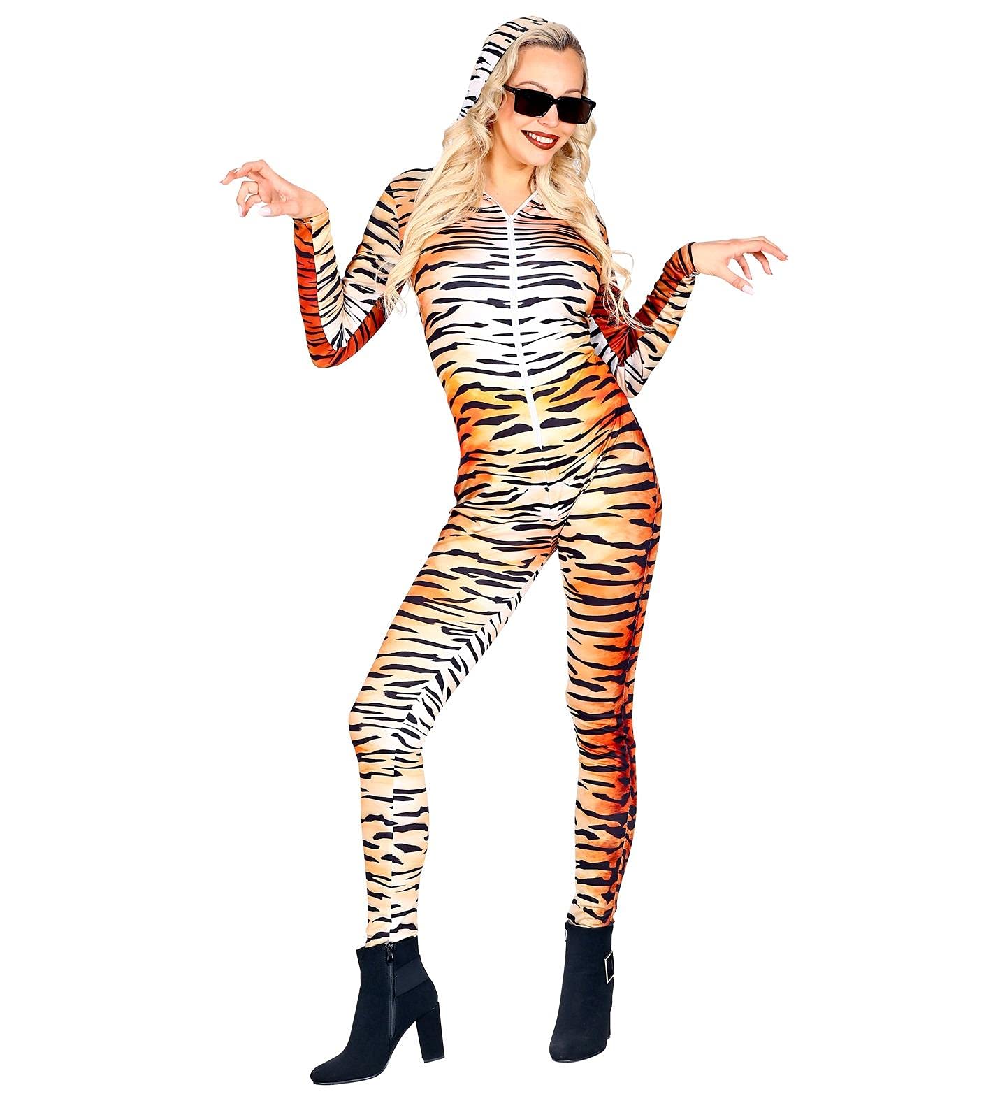 W WIDMANN MILANO Party Fashion - Tiger Costume, Jumpsuit, Bodysuit, Onesie, Animal Costume, Carnival