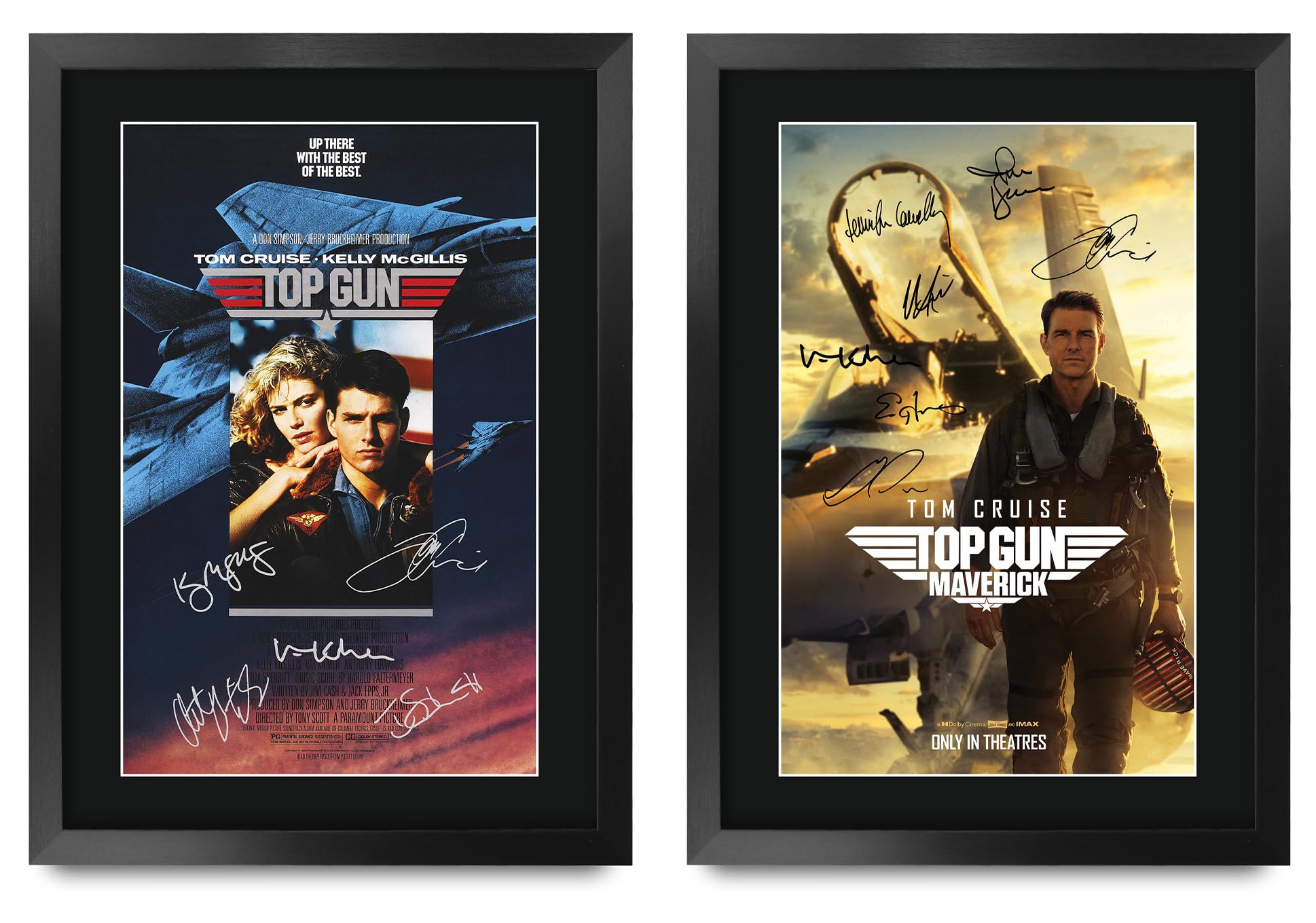 HWC Trading Top Gun Collection Tom Cruise Gifts Printed Poster Set Signed Autograph Picture for Movie Memorabilia Fans - A3 Framed โ image 1