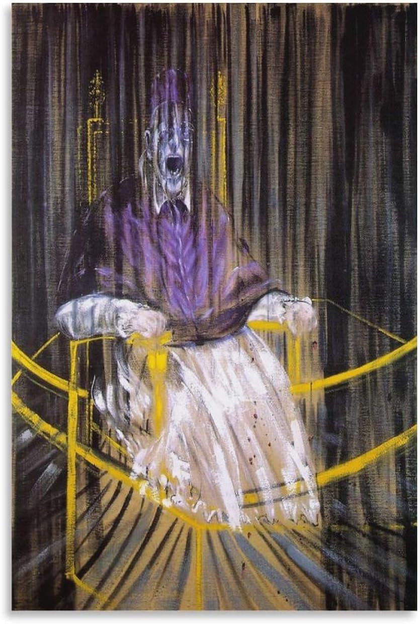 Matvsd Kohecs Francis Bacon Poster And Prints Francis Bacon《 Portrait Of Pope》Canvas Wall Artfrancis Bacon Painting For Home Decor Picture 50X70cmx1 Unframed