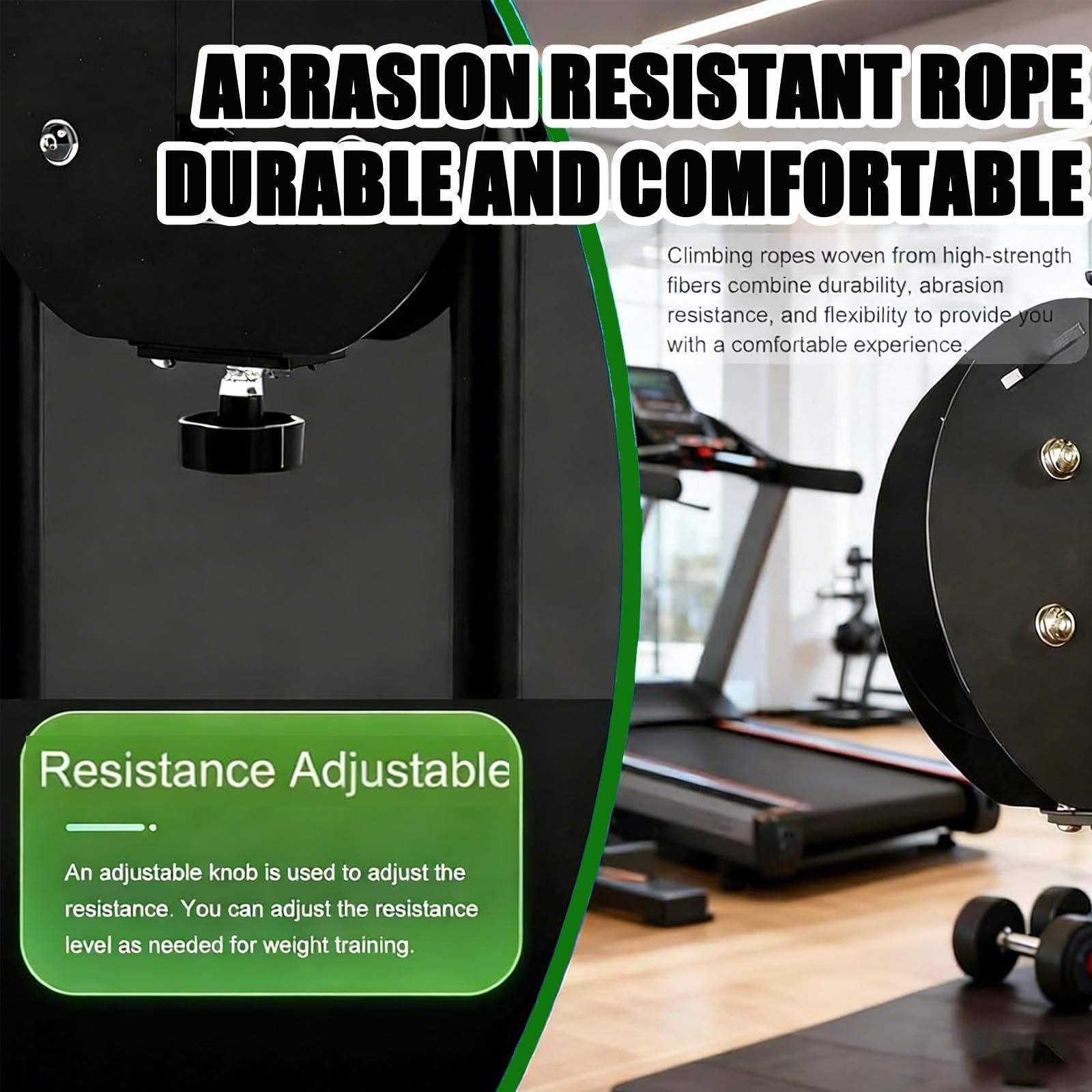 Endlosseil-Trainer Endless Rope Trainer 2026 Upgrade:Tragbares Kabelzugsystem FüR Das Heim-Fitnessstudio-Verstellbarem Widerstand FüR GanzköRper-Arm-RüCkentraining Sowie Krafttraining