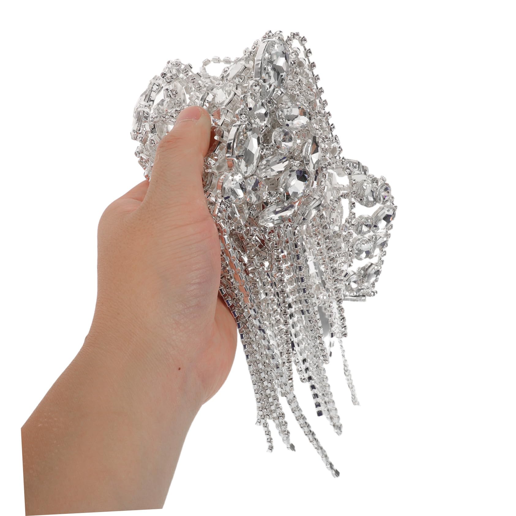 Healvian Cadena de Hombro Borla Brillante Collar de Hombro de Cadena Corporal para Mujer Joyería de Gemas de Imitación para Fiestas y Salidas Nocturnas