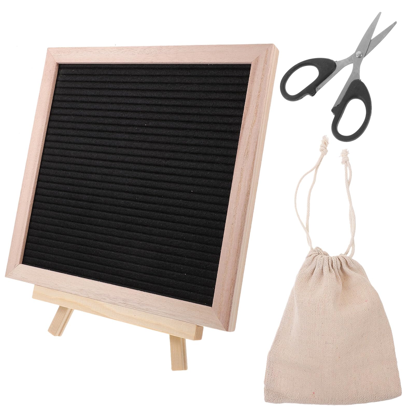 Sosoport Filz letterboard mit Holzrahmen und Ständer Quadratische Memotafel für Haushalt und Büro Austauschbare Buchstaben Stabile Aufstelltafel Praktische Nachrichtentafel