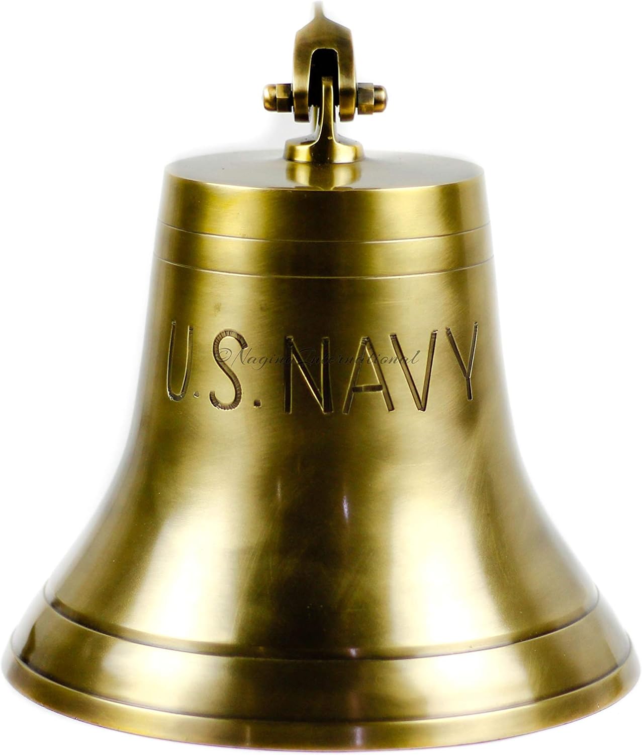 10" Polished Brass Dinner Bell - Nautical Decor