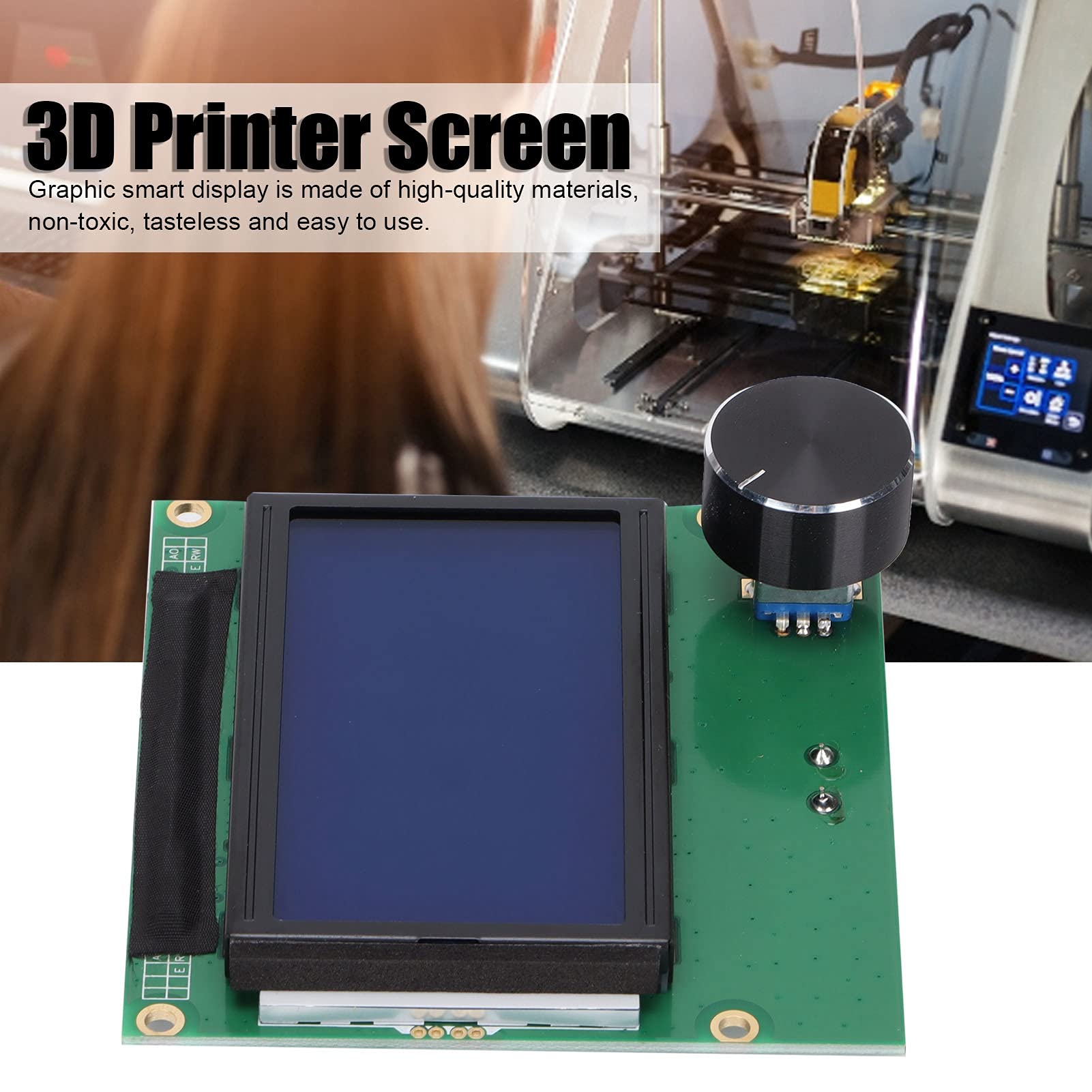 Kit Stampante 3D Smart Parts Display LCD Monitor Scheda Madre Modulo Schermo Blu per Accessori Serie Ender 3, Universale per Tutte le Stampanti 3D Fai da Te