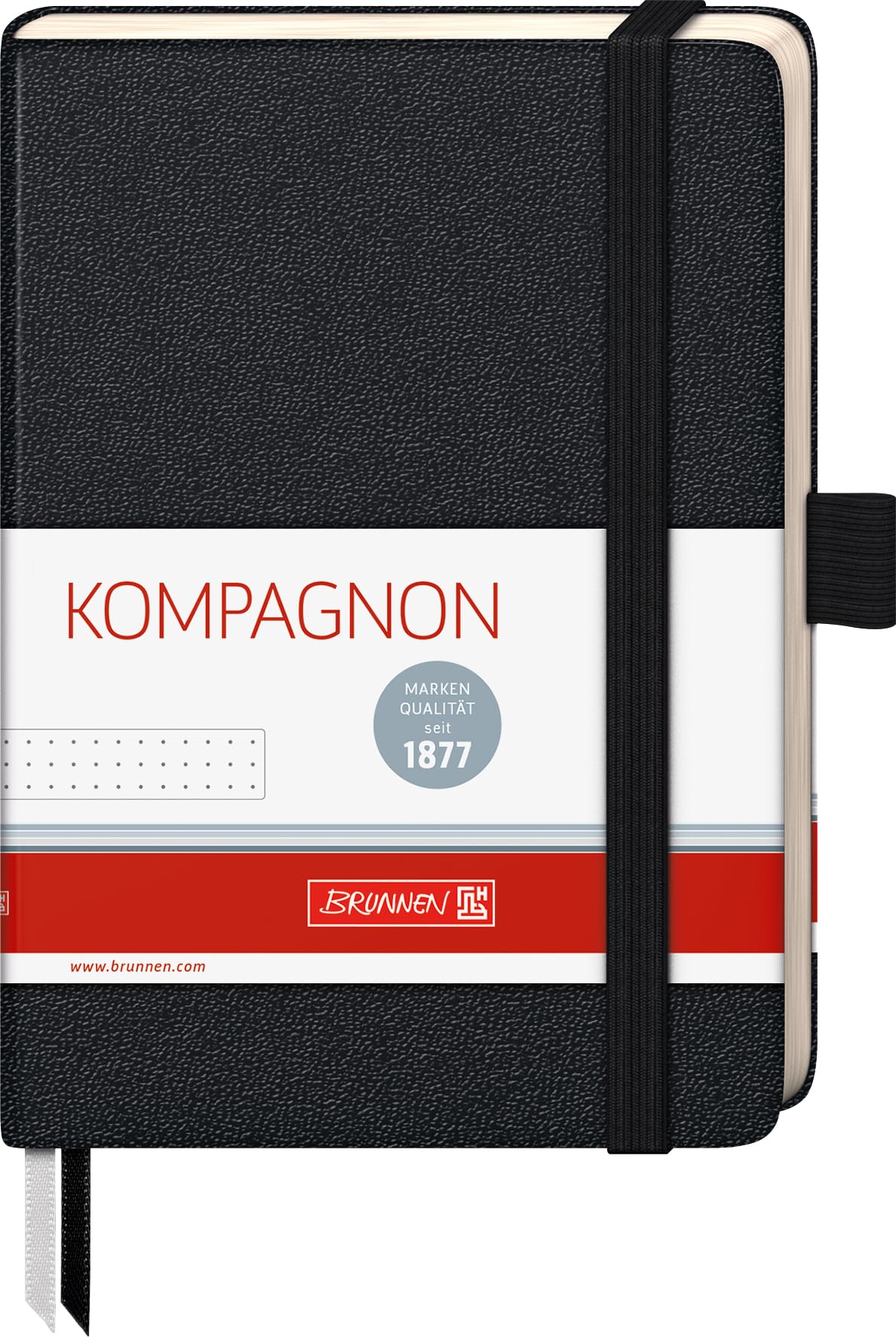 Brunnen Kompagnon Classic 105521905 Notebook Hard Cover 9.5 x 12.8 cm 192 Pages Black