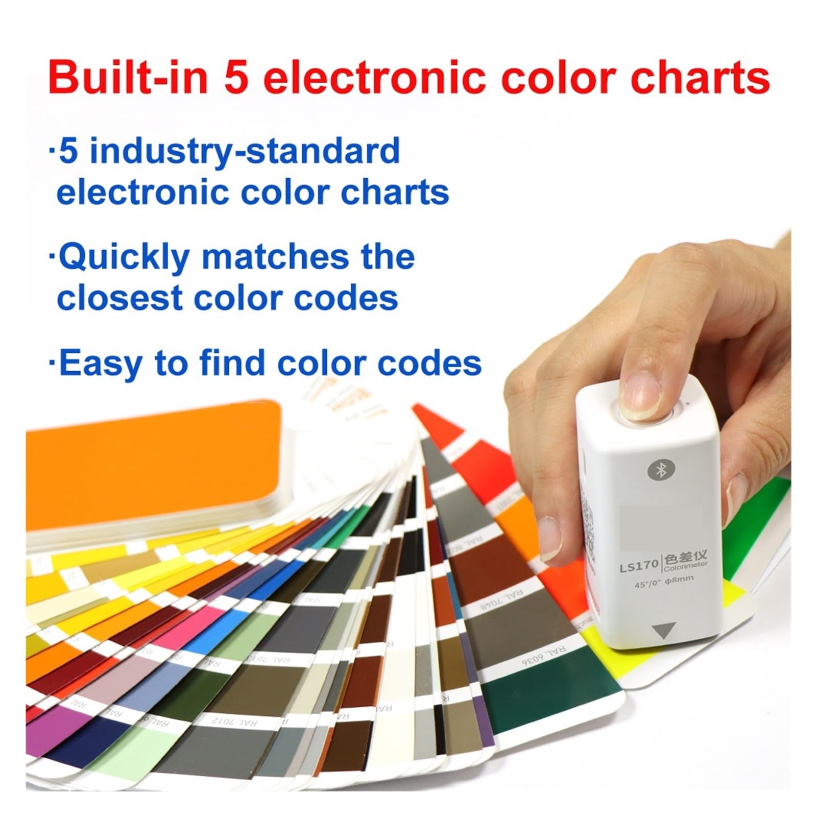 Colorímetro, Colorímetro Fotoeléctrico Digital Portátil, Espectrofotómetro, Herramienta De Análisis Color Automático, Material Plástico para medición de luz