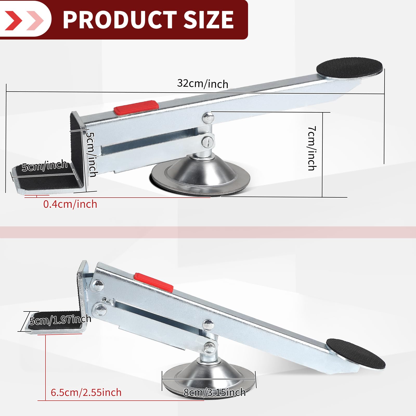 DBREAKS Door Lifter, Furniture Lifter, Door Lifter for Room Doors 360 Degree Rotation, Cabinet Lifter, Plate Lifter - Image 3