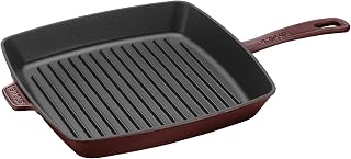 Cast Iron 10-inch Square Grill Pan - Grenadine, Made in France