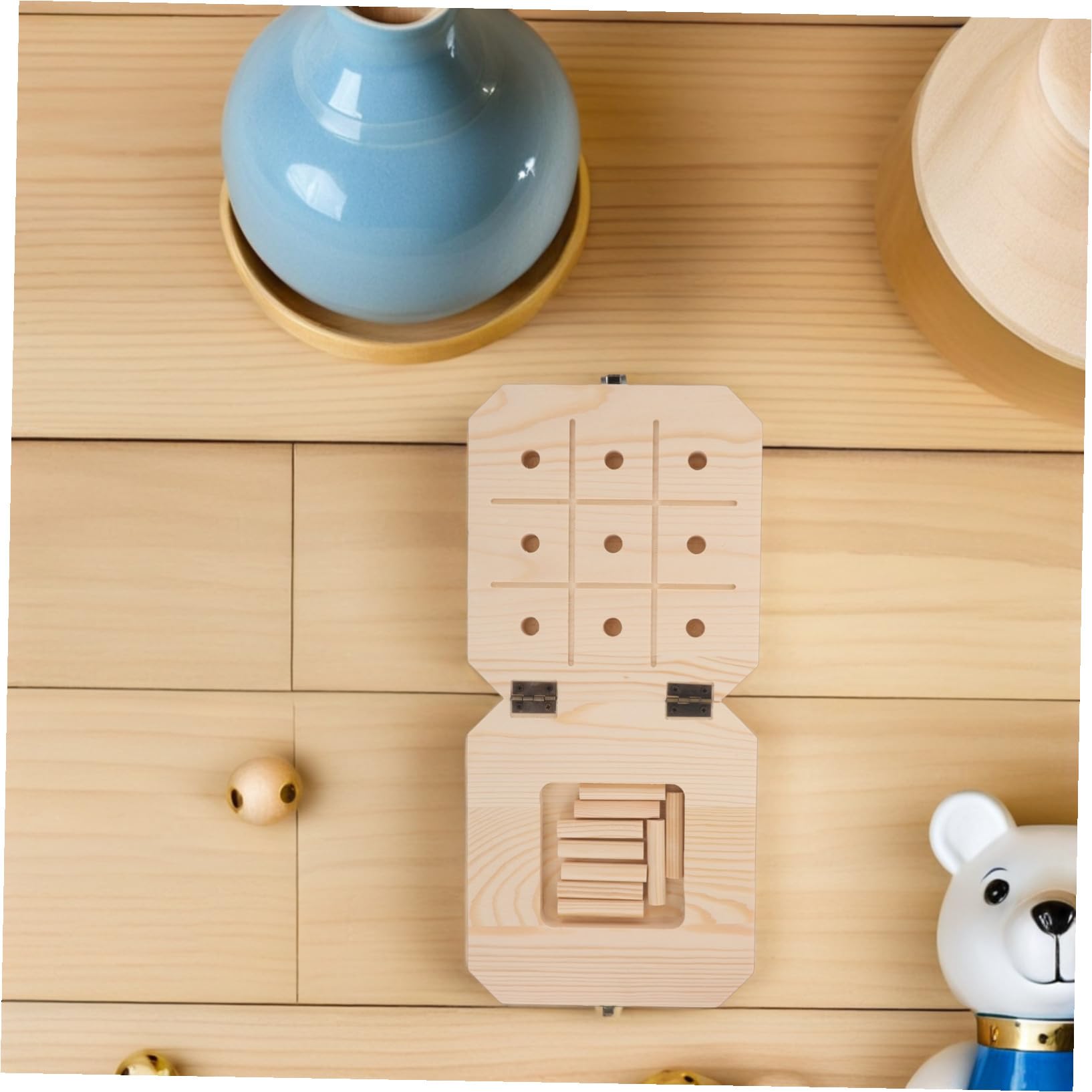Juguetes de Entrenamiento Sensorial Montessori de Madera Beige en Tablero