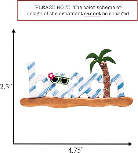 Miniatura 7 de UniqXmas Adorno de Navidad personalizado en la playa 2023  Personalización escrita a mano gratis  Decoración navideña de puerta de playa para árbol